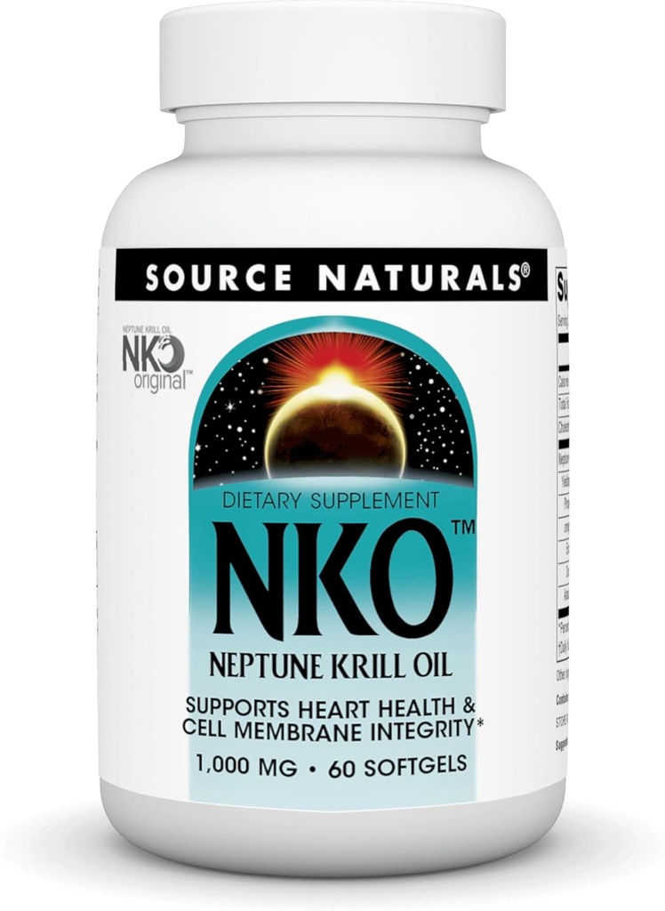 Kilde Naturals NKO Neptune krillolje, støtter hjertehelse og cellemembran Integritet*, 1000 mg - 60 SoftGels