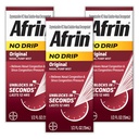 AFRIN Ingen Drip Original Nasal Mist Triple Pack, Ikke-Drowsy, Fast-Active Decongestant for Nasal Congestion og Sinus Pressure Relief, voksne og barn 6 og eldre, .5 fl oz (Pack of 3)