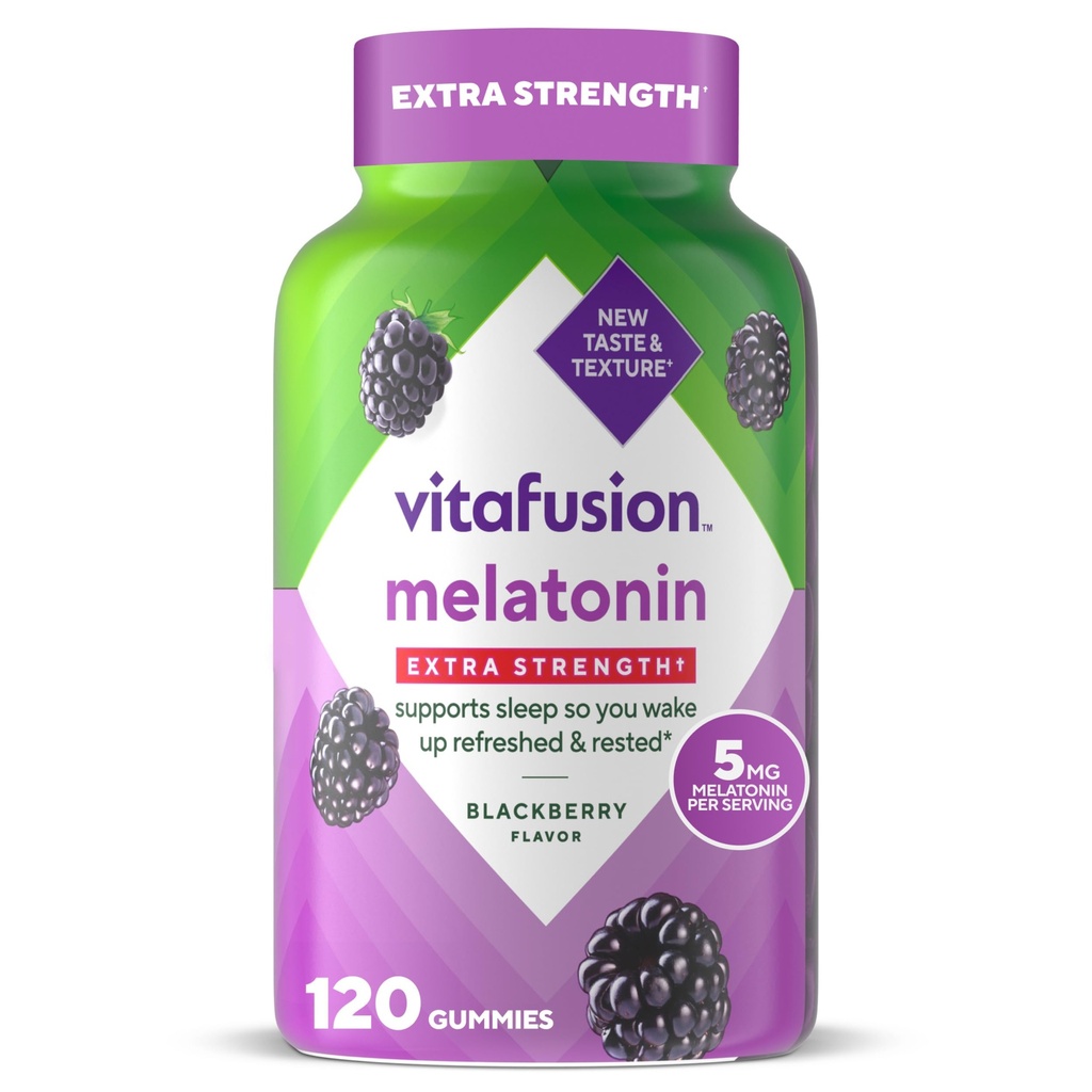Vitafusion Extra styrke Melatonin Gummy vitaminer, 5 mg, 120 ct gummies