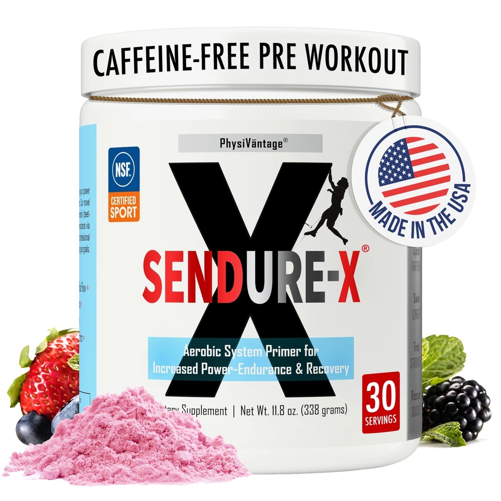 Sendure-X Beetroot + Citrulline pulver - koffeinfri pre-workout - Boosts Blood Flow, Energi, VO2 Max, Endurance, Recovery - NSF Sport Certified, Peak Performance, Natural - 30 Services Wild Berry