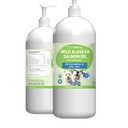 Kjæledyr velvære Wild Alaskan Salmon Oil for Hunde - Wild-Caught, Cold-Processed, Daily Omega-3 Fish Oil for Sunn Coat og hud, felles mobilitet og styrke - EPA, DHA - 16 fl oz (473 ml)
