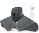 NUWISH Oppvarming Pad for hals og skulder smertelindring, 2lb vektet elektrisk hals oppvarming Pad med 10 varmenivå og automatisk avstenging, stor oppvarmet bryting, bursdagsgaver for kvinner menn, 17"x23", Grå
