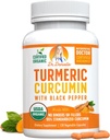 Organisk gurkemeie curcumin med svart pepper ekstrakt 2000mg - høy absorpsjon Ultra Potent Supplement - 95% Curcuminoids - Vegan, ikke GMO for felles støtte - 120 kapsler