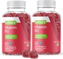 Vitamin B12 Gummies - Kognitiv støtte og energi Gummies - Vegansk, Gelatinfri, Glutenfri - 60 Count