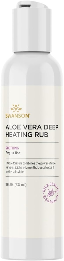 Swanson Aloe Vera dyp oppvarming Rub 8 fl Ounce (237 ml) Gel