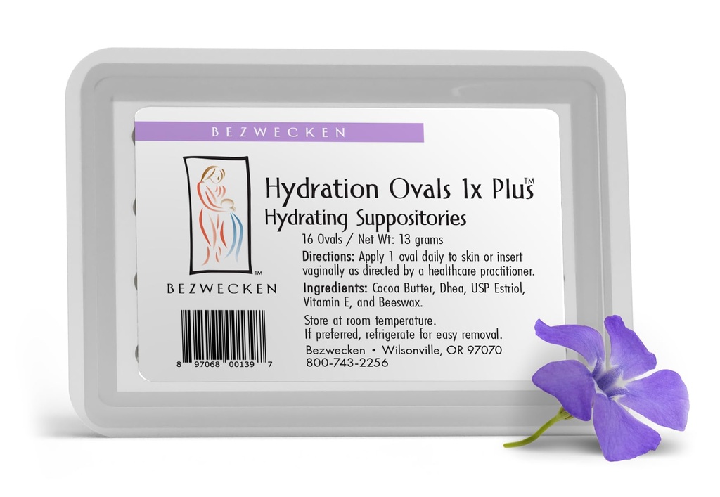 Bezwecken – Hydration Ovals 1x Plus DHEA – 16 ovale suppositories - Samme pålitelige formel - Profesjonelt formulerte til alleviate Vaginal tørke i Menopausal kvinner - trygt, naturlig og parabenfri