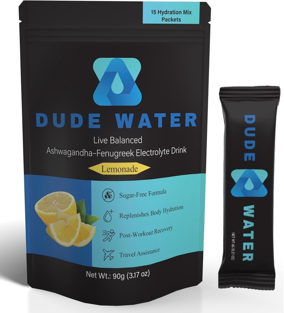 Hydration Supplement Mix - Electrolyte pulver infundert med Ashwagandha, Fenugreek og essensielle vitaminer. Replenishes Hydration, støtter energi, hormon helse, styrke og gjenoppretting.