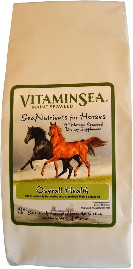 VITAMINSEA Hest Kelp tørket Seaweed Supplement | Alle naturlige kostholdsstoffer for hester | Kelp flakes rik på vitaminer, spormineraler, aminosyrer for generell helse | 10 LB