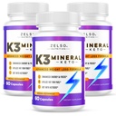 ZELSO (3 Pack) K3 Mineral vekttap piller for kvinner og menn, K3 Mineral piller - K3 Salt Mineral, Vitamin + K3 Kapsler Supplement for keto vekttap - 3 måneders forsyning