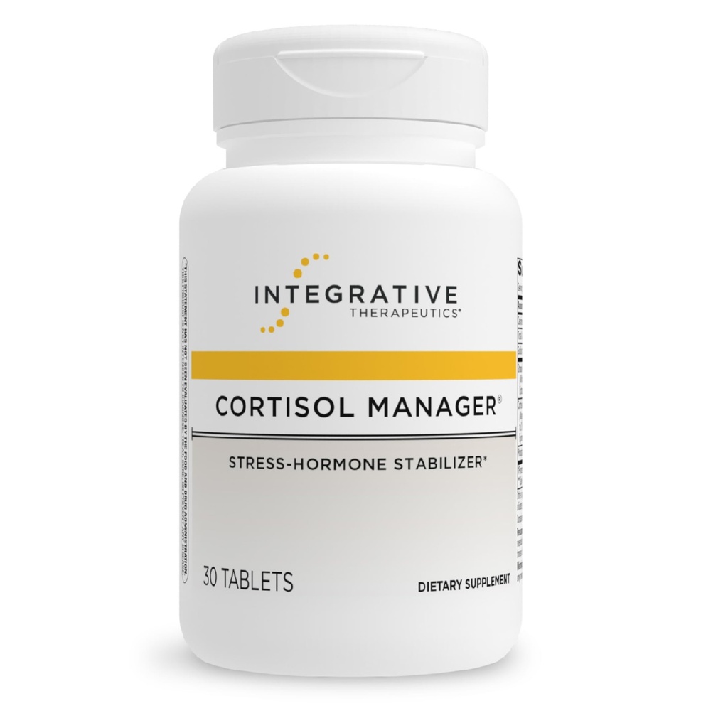 Integrative Therapeutics Cortisol Manager - Adrenal Helsestøtte Supplement for sunn stressrespons * - Vegan, Dairy-Free & Glutenfri - 30 tabletter (15 Serveringer)