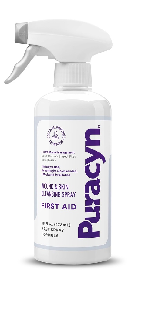 Puracyn førstehjelp sår og hud reparasjon - sår omsorgssprøyte for kutt, Scrapes, mindre sorg, mindre branner og andre hud irritationer. 16 Ounces