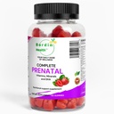 Fullstendig prenatal vitaminer, folsyre, jern, kolin for nevrale rør støtte, Omega-3 DHA for fetal hjerneutvikling, kalsium-hjelper D3 & K2, ikke-GMO Vegan Gummies