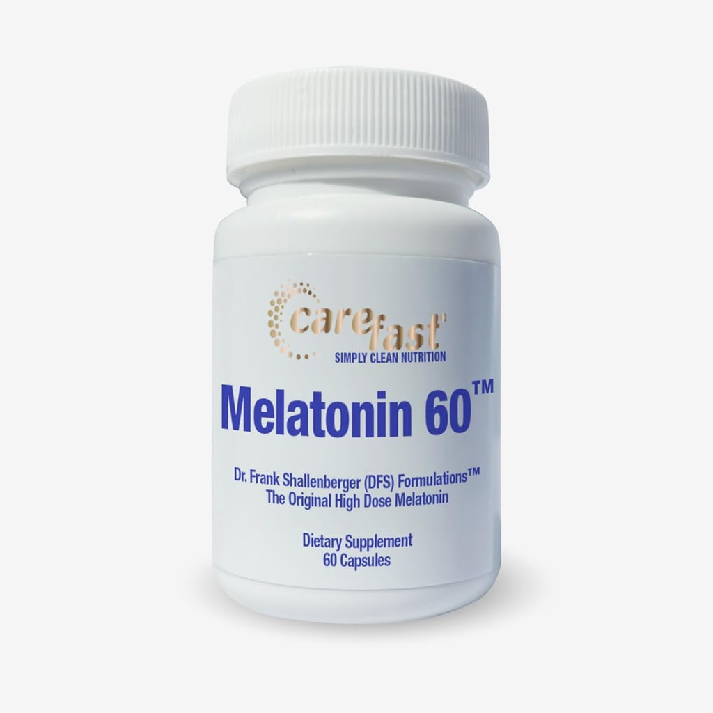 Ren Melatonin 60 mg | 60 høy-Dose lett å svelge kapsler | naturlig søvnhjelp | ikke-habit forming | Holistisk velvære