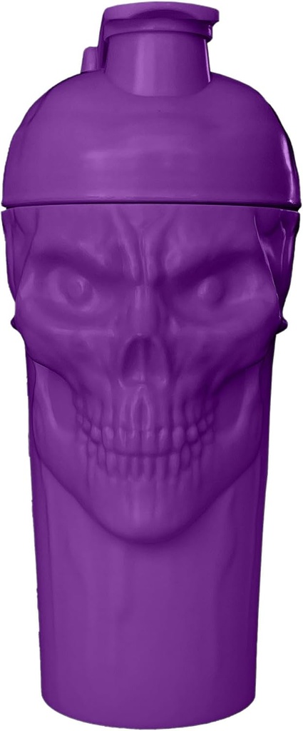 JNX spiller forbannet! Skull Shaker Flaske, 24-Ounce, Grape Limited Edition, Supplementsmikser med klassisk loop topp