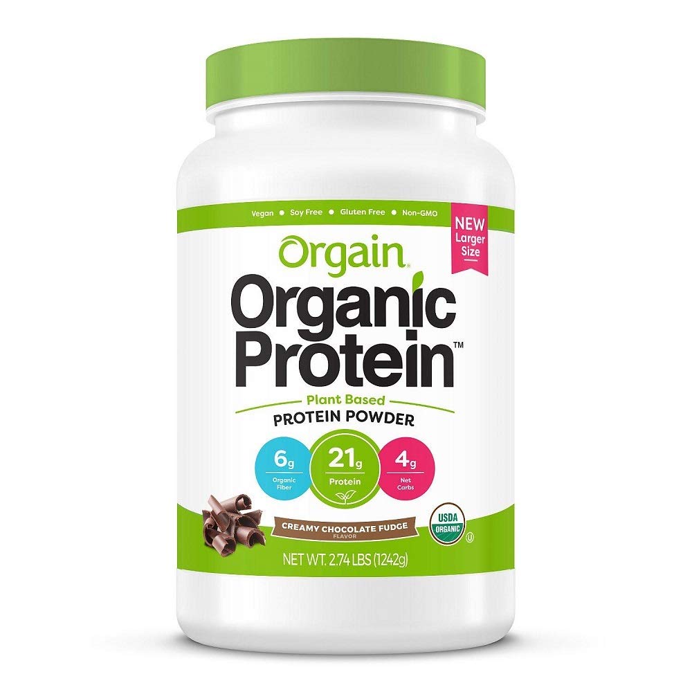 Orgain Protein Plant Basert pulver Kremet sjokolade Fudge, 32 Oz