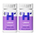 Habit Libido Supplement 2 Pack (120 Kapsler) - Nytt utseende, Naturlig Afrodisiac Blande med Maca, Ashwagandha L-Arginine, støtter energi og ytelse, Vegan, ikke-GMO