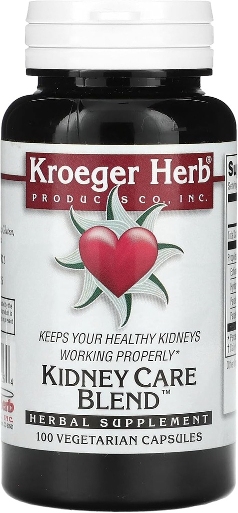 Kroeger Herb Njurepleie Blande Vegetariske kapsler, 100 greve