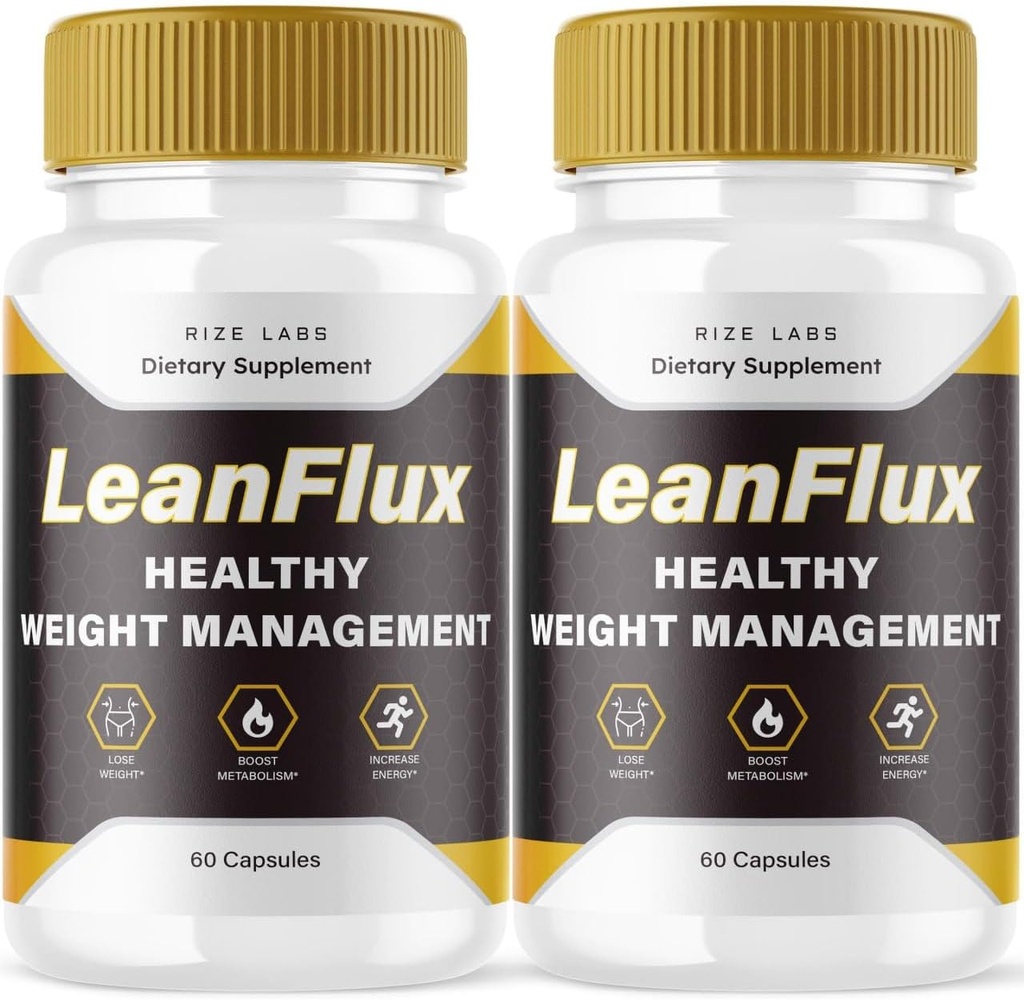 Rize Labs (2 Pack) LeanFlux - Lean Flux vekttap for å øke BAT nivåer, Leanflux anmeldelser Ikke-GMO lett å svelge Supplement piller, Gain Brown Dipose Veske BurnFat (120 kapsler)