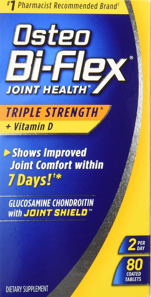 Osteo BiFlex Triple Styrke Glucosamine Chondroitin Felles Skjold med vitamin D, 80 Telling