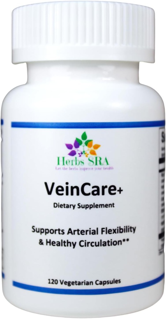 VeinCare Herbal Supplement - Naturlig støtte for sunne vener - Rutin, Heste Chestnut, Grapefrø, Bilbær, Nattokinase - fremmer optimal venefunksjon