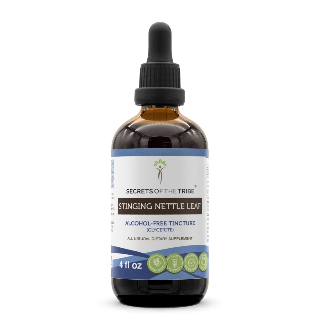 Hemmeligheter av Tribe Stinging Nettle Leaf alkoholfri tinktur (Glyceritt) 694 mg Sting Nettle (Urtica Dioica) Tørket Leaf (4 fl Oz) Allergi relief Supplement