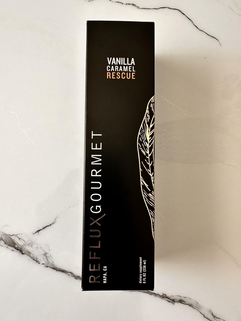 REFLUX GOURMET Naturlig Heartburn Acid Reflux Relief Support Supplement for GERD, LPR, Indigestion, Bistand for Intermittent Fasting, Alginate Therapy, laget i USA, Vanilla Caramel