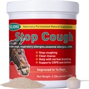 Stop Cough Horse Supplements pulver, støtter hester med stabile grender, pustende allergier, gratis sesongallergier, KOL, 2,2 lbs, 70 dagers forsyning