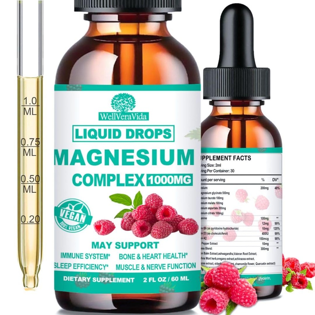 Cortisol Detox for kvinner og menn w. Super Calm 16-i-1 Magnesium, Theanine, Ashwagandha, St Johns Wort, Lemon Balm, Cortisol Wellness flytende dråper for Balanced Cortisol, Harmone Balanced & Relaxation