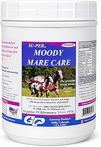 SU-PER Moody Mare Care pulver - Herbal blanding for balansert disposisjon og normal oppførsel i hester - 2,5 lbs (2 pakke)