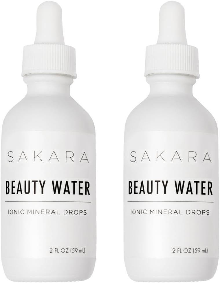 SAKARA Beauty Water Drops, 60 serveringer - Spor Mineral Drops for vann, Mineral Vann flytende magnesium, kloride, natrium, Kalium, & bor kosttilskudd, flytende vitaminer Multi Minerals Supplement