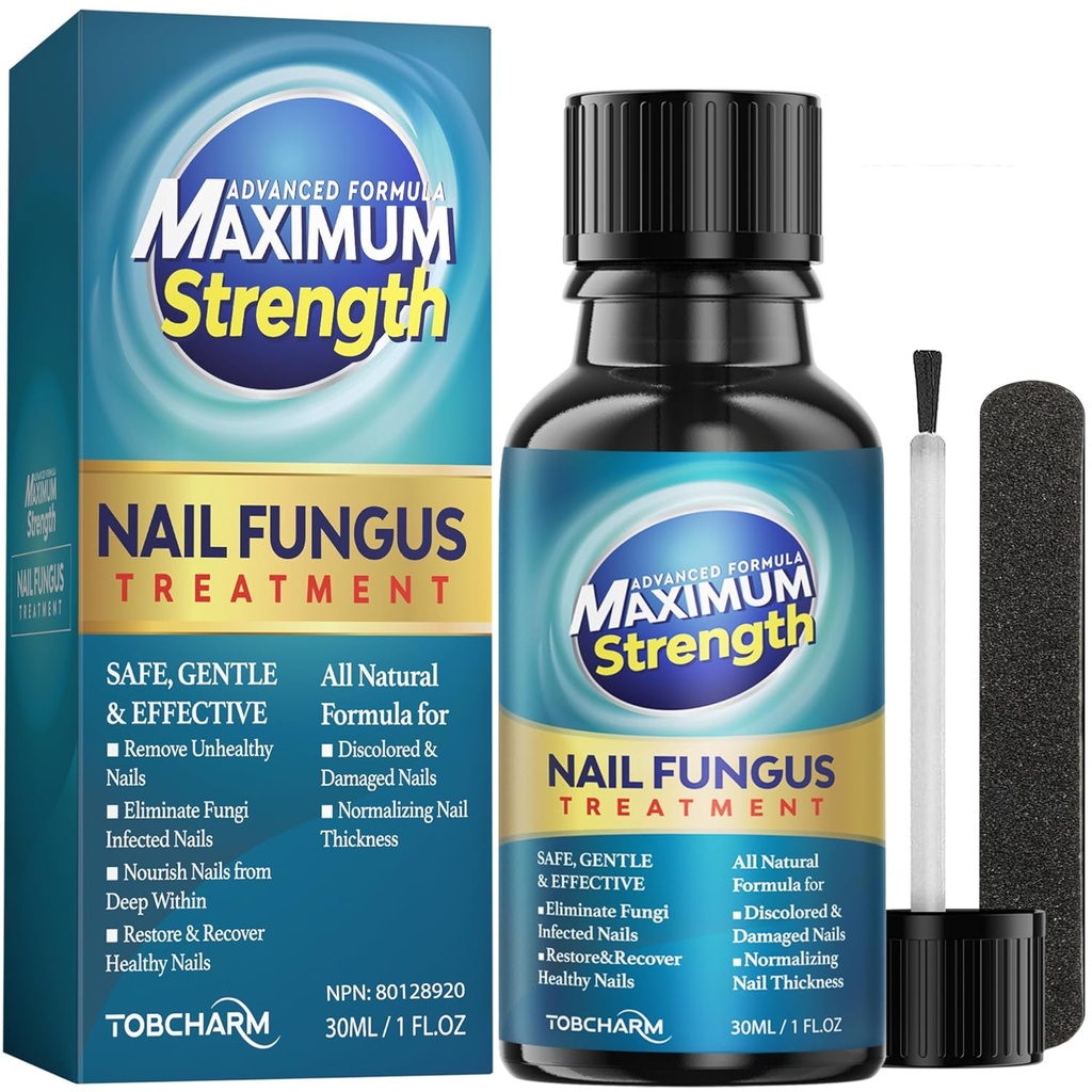 Toenail Fungus behandling Extra styrke, Nagle Fungus behandling, Nagle Fungus behandling for tånegle og fingernegler, Fungal neglebehandling for tånegler, Antifungal neglebehandling for åleter fot, tykk, knust, misfarget og skadet negl(1oz)