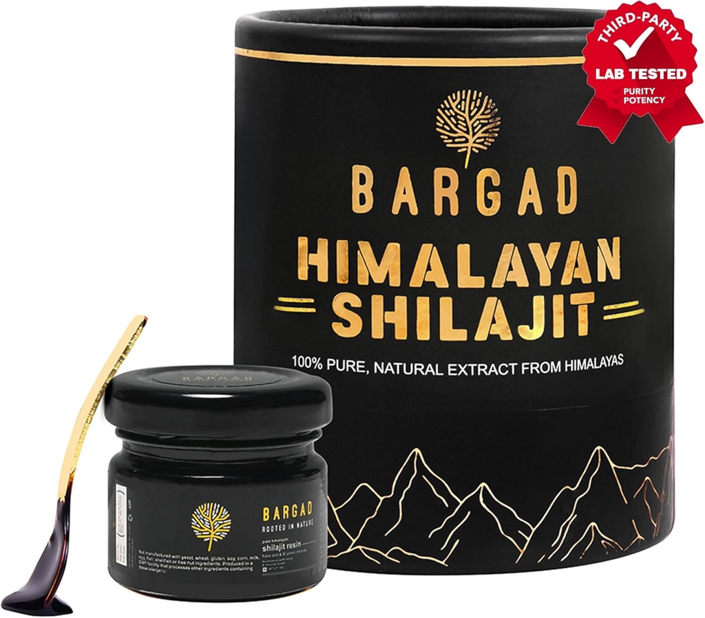 Ren Himalayan Shilajit Resin høy potens for menn og kvinner | Lab testet | Gullklasse 100% ren Shilajit med fulvic syre & 85+ Trace Minerals for energiøkning og immunstøtte | 30 Gm