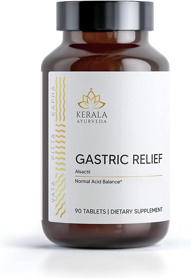Kerala Ayurveda Gastrisk Relief Herbal Tabletter | Naturlig Prebiotiske for sunn magesyrebalanse | Reduserer fra magen Diskomfort og gass | Aids Normal Digestion - 90 Count