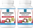 Freeze tørket mangosteen pericarp kapsler 2PK, 1,5 gram per servering, 90 Veggie kapsler per flaske, Xanthone rik