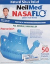 NeilMed Nasaflo Porcelain Neti Pot, 50 Count (pakke kan variere)
