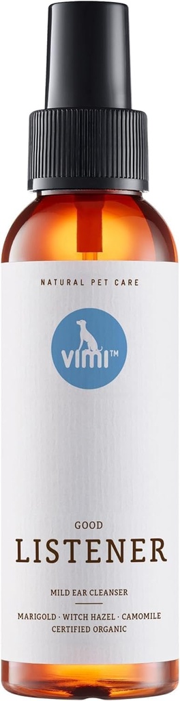 animaux vimi ørerenser god lytte - ørerensersprøyte for sensitive hundeører - ørepleie med kamille, calendula og heks Hazel - for tørrhet og mild rengjøring - 3,38 Fl Oz