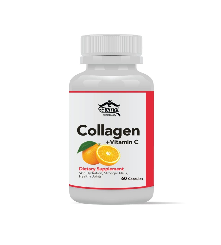 Eternal- Colageno Hidrolizado Con Vitamina C - Colageno naturlig para La Cara Y Piel- 60 capsulas
