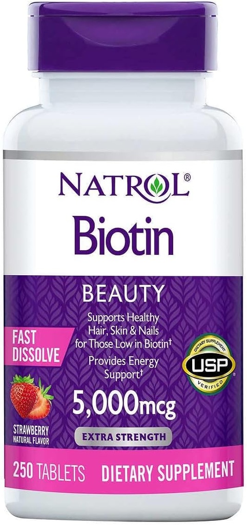Biotin 5000 mg., 250 raske oppløsningstabletter