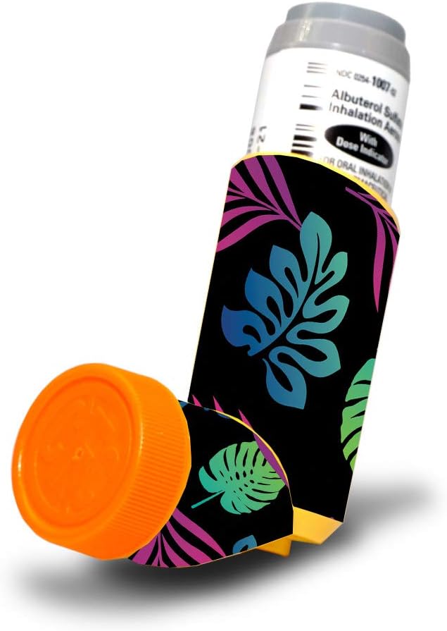 MightySkins Skin for Proventil HFA Astma Inhaler - Sherbet Palms | Beskyttende, holdbare og unike Vinyl Decal omslag | lett å bruke, fjerne og endre stiler | laget i USA