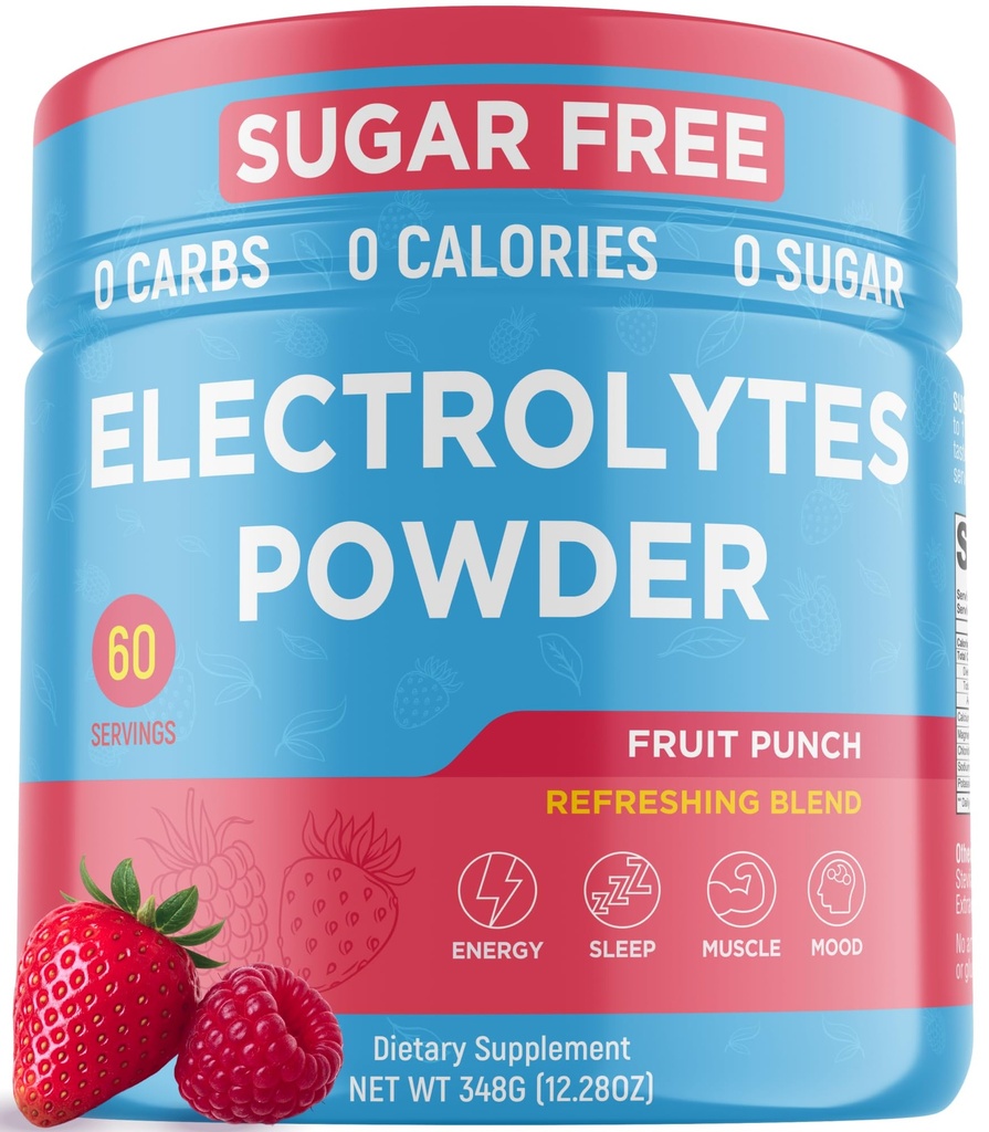 Keto Vitals Keto elektrolyter pulver | Keto-vennlig elektrolyter med kalium, magnesium, natrium, kalsium | elektrolyter sukkerfri | Supplement energidrikk blanding | Nullkalorier, null karbohydrater