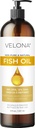 Fiske Omega-3 Olje av Velona - 8 Fl Oz | 100% ren og naturlig Carrier Olje | Refinert | Vitamin E, D, Omega-3 | Matlaging, hud, ansikt, kropp, hårpleie | Bruk i dag - Nyt resultatene