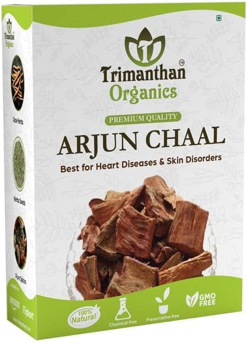 Senta Organics Arjun ki Chaal - Terminalia Arjuna- Arjuna Tree Bark - Raw | Nedre Bad Cholesterol (400 GM).