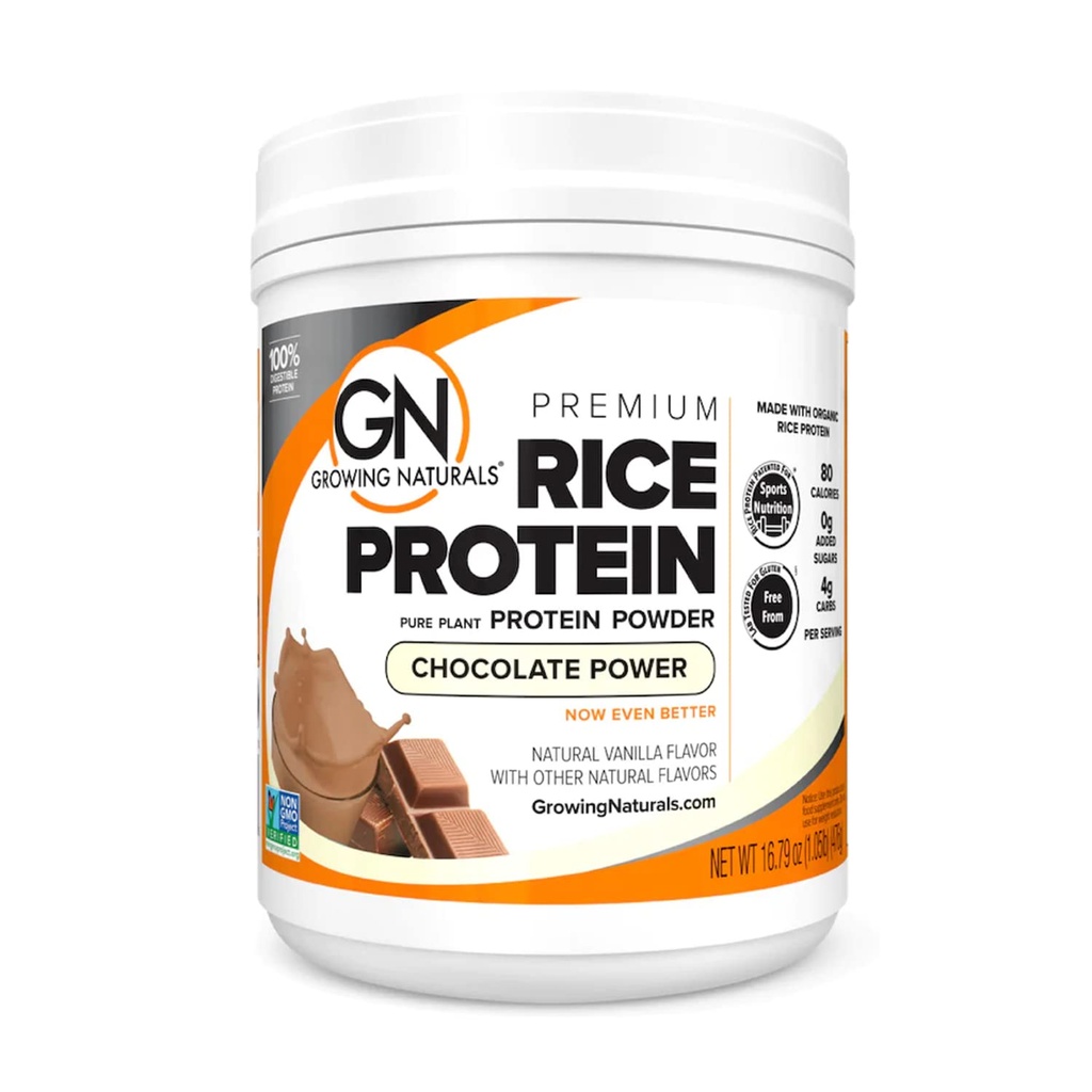 Økning Naturals Organic Premium Rice Protein pulver, sjokolade kraft, ikke-GMO, Vegan, 16,8 Ounce