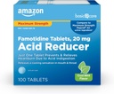 Basic Care Famotidine 20mg kule mint tabletter, 100 greve, hvit