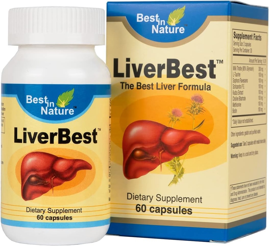 LiverBest - Supplement med melk tistel, L-Taurin og mer