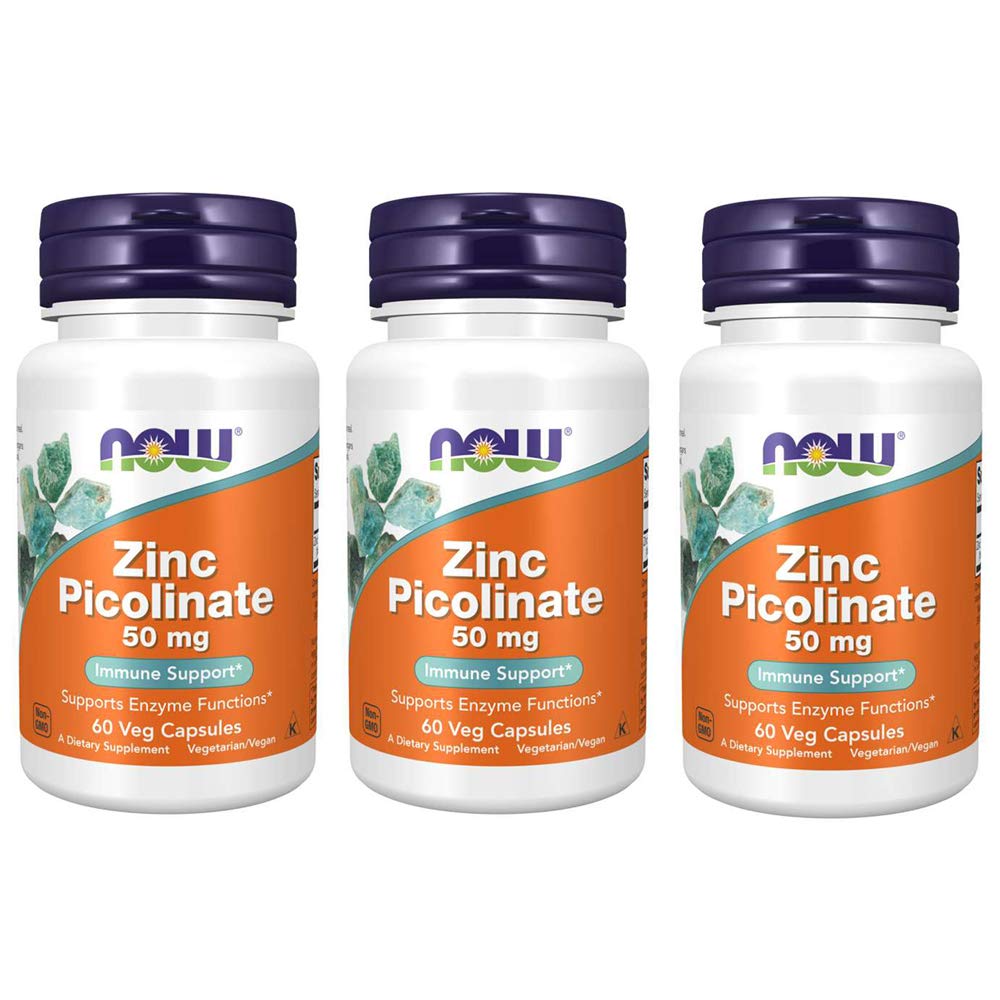 Zink Picolinat 50 mg, 60 kapsler (pakke med 3)