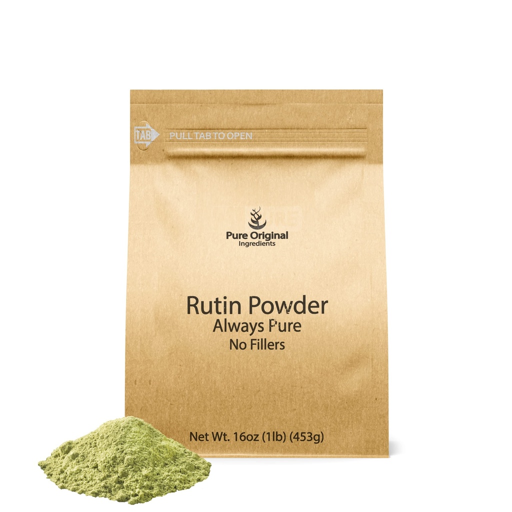 PURE ORIGINAL INGREDIENTS Rutinpulver, alltid ren, ingen tilsetningsmidler eller fyllstoffer, Lab verifisert (16 Ounce)