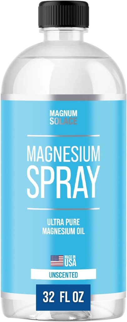 Magnesium Spray - Big 32 oz USP Grade ren magnesium olje Spray - laget i USA siden 2008