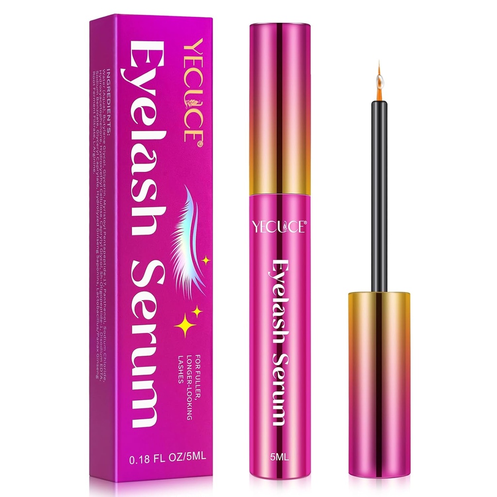 Lash Serum,5ML Lash Serum for Eyelash vekst, Premium Eyelash vekst serum for lengre, Fullere, og Thicker Lashes, Boost Lash Growth Serum: Unleash makten i naturen for å meistre Lashes