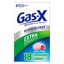 Gass-X ekstra styrke Chewable gass relief tabletter med simetikon 125 mg, Cherry - 18 greve